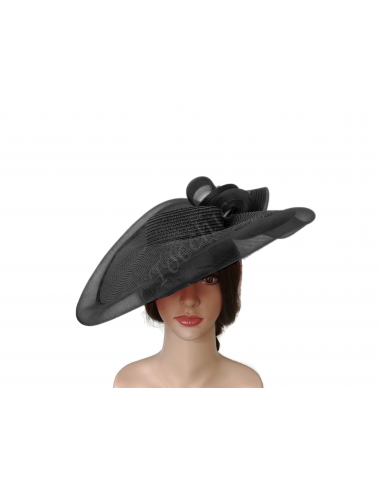 Elegant Black Ascot Races hat woman - Wedding hats for women - 6
