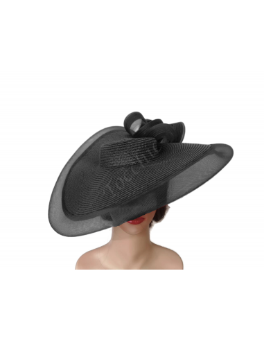 Elegant Black Ascot Races hat woman - Wedding hats for women - 7