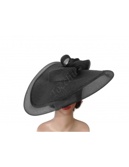 Elegant Black Ascot Races hat woman - Wedding hats for women - 7 Elegant Black Ascot Races hat woman - Wedding hats for women - 7