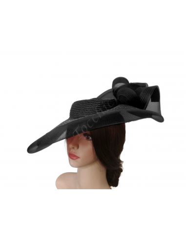 Elegant Black Ascot Races hat woman - Wedding hats for women - 8