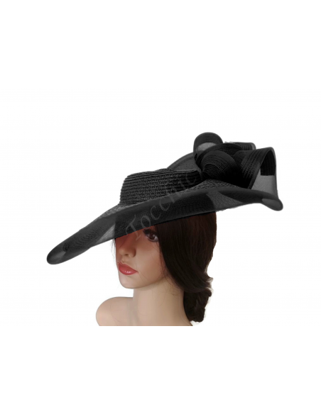 Elegant Black Ascot Races hat woman - Wedding hats for women - 8 Elegant Black Ascot Races hat woman - Wedding hats for women - 8