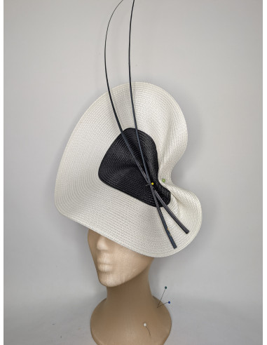 Tocado customizado negro y crudo de boda - Sombreros y Tocados para bodas de mañana - 1