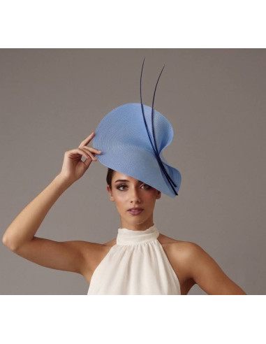 Woman Pale blue fascinator hat for garden weddings - Wedding hats for women - 1