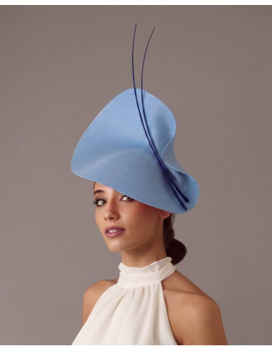 Woman Pale blue fascinator hat for garden weddings - Wedding hats for women - 2