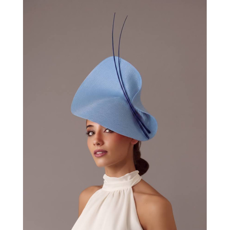 Woman Pale blue fascinator hat for garden weddings - Wedding hats for women - 2 Woman Pale blue fascinator hat for garden weddings - Wedding hats for women - 2