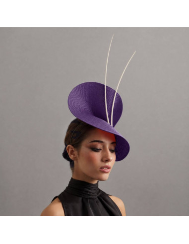 Purple Royal Ascot hat for woman - Wedding hats for women - 3