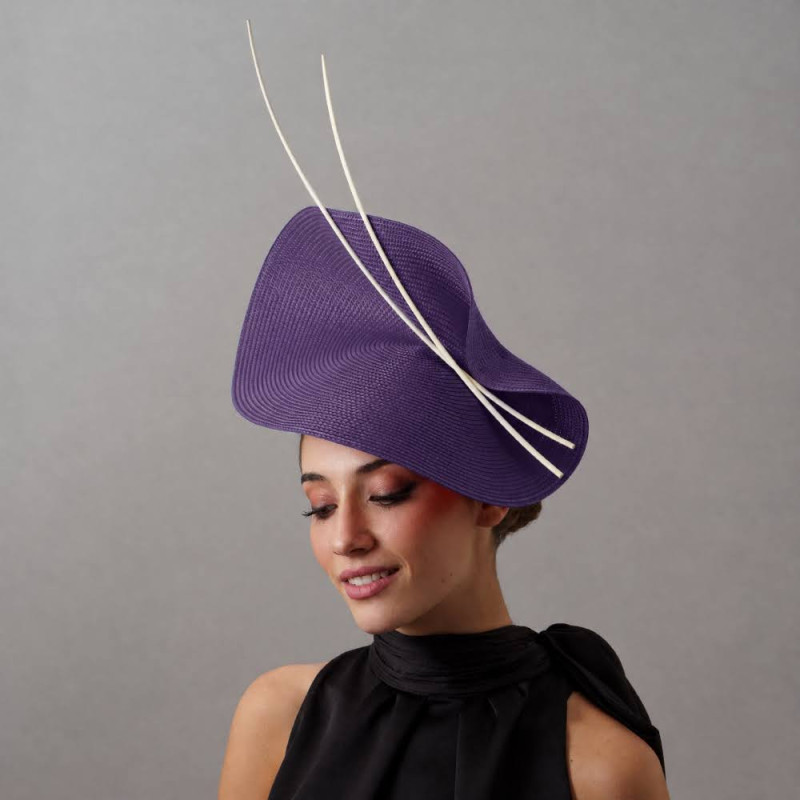 Purple Royal Ascot hat for woman - Wedding hats for women - 2 Purple Royal Ascot hat for woman - Wedding hats for women - 2