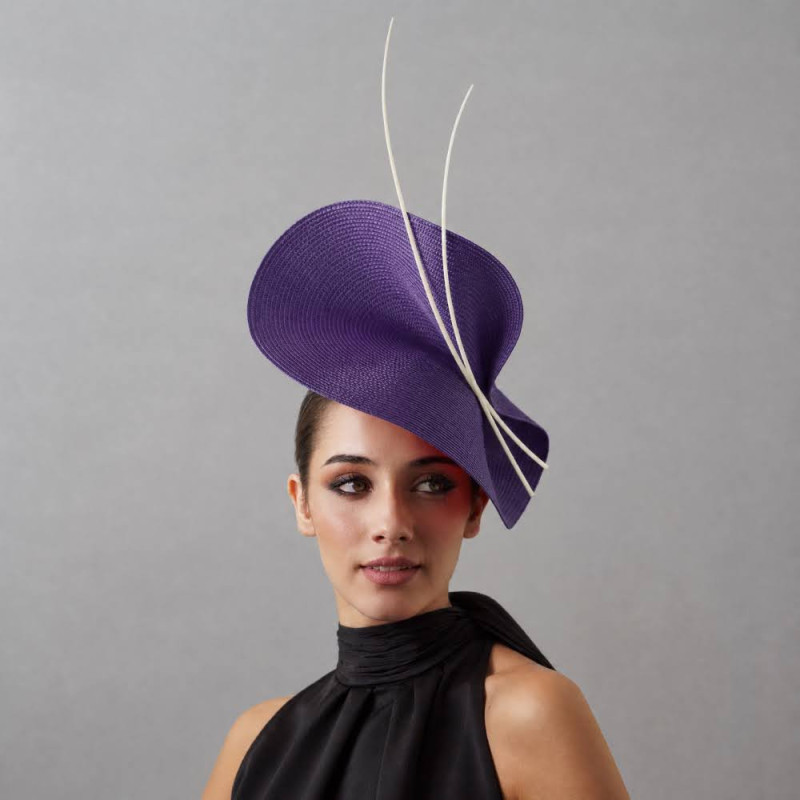 Purple Royal Ascot hat for woman - Wedding hats for women - 1