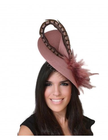 Tocado con plumas invitada perfecta - Pamelas y Tocados para madrinas - 7