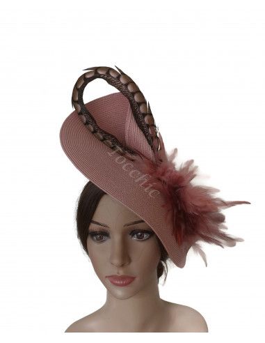 Tocado con plumas invitada perfecta - Pamelas y Tocados para madrinas - 8