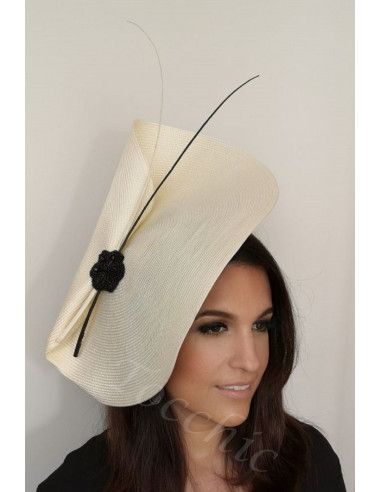 Elegant black and white hat - Bridal Hats & Fascinators - 2