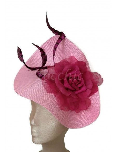 Tocado rosa fucsia para la invitada perfecta - Pamelas y Tocados para madrinas - 9