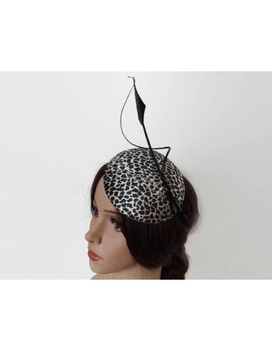Tocado negro de leopardo - Sombreros y Tocados para bodas de mañana - 5
