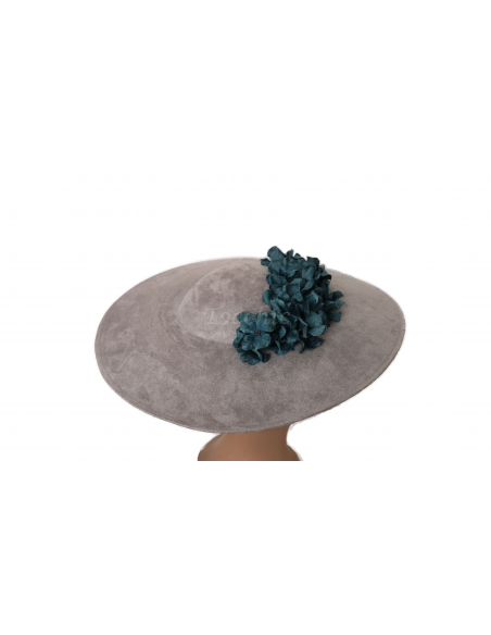 Grey special occasion hat with flowers - Wedding hats for women - 3 Grey special occasion hat with flowers - Wedding hats for women - 3