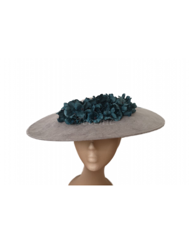 Pamela gris para madrina boda de invierno - Pamelas y Tocados para madrinas - 4