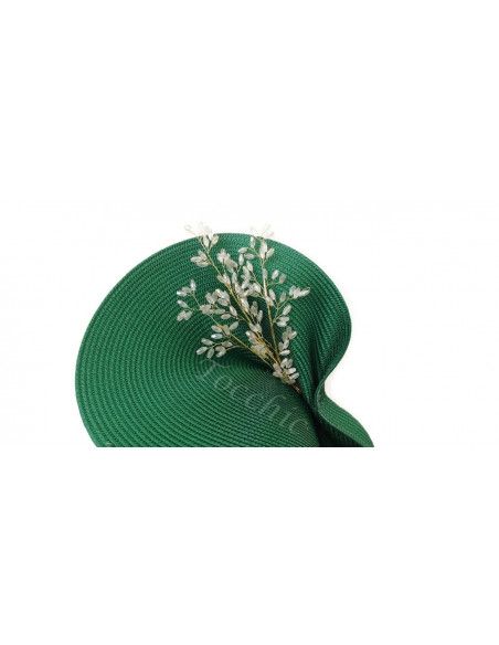 Green and gold woman fascinator - Wedding hats for women - 4 Green and gold woman fascinator - Wedding hats for women - 4