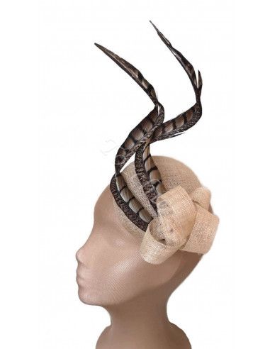 Feathers hat cream for weddings - Wedding hats for women - 5