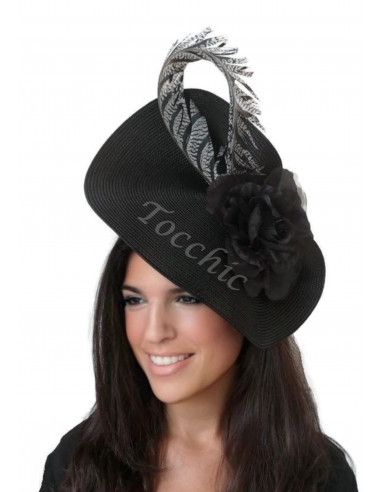 Black ladies hats - Wedding hats for women - 2