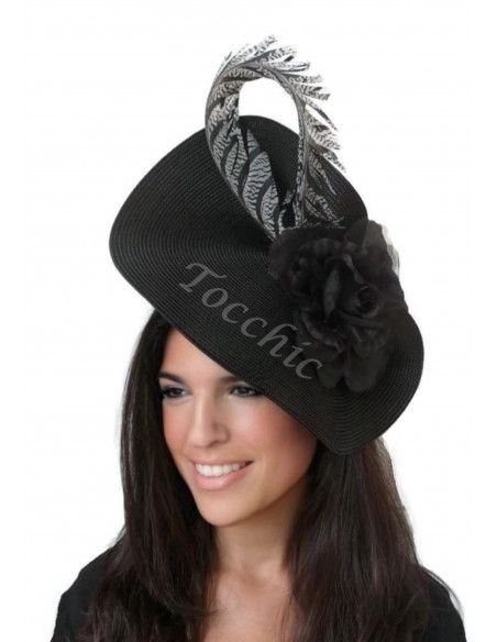 Black ladies hats - Wedding hats for women - 2