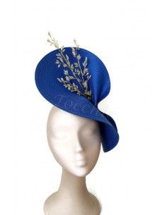 Royal blue fascinator - Wedding hats for women - 1 2