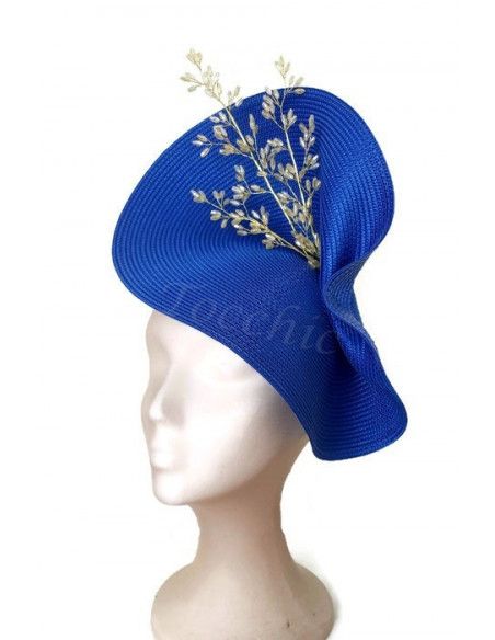 Royal blue fascinator - Wedding hats for women - 3