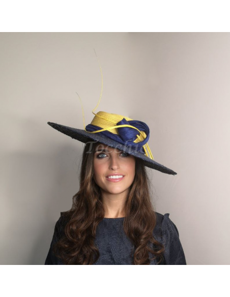 Woman Kentucky derby hat yellow - Wedding hats for women - 2 Woman Kentucky derby hat yellow - Wedding hats for women - 2