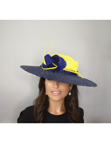 Woman Kentucky derby hat yellow - Wedding hats for women - 5