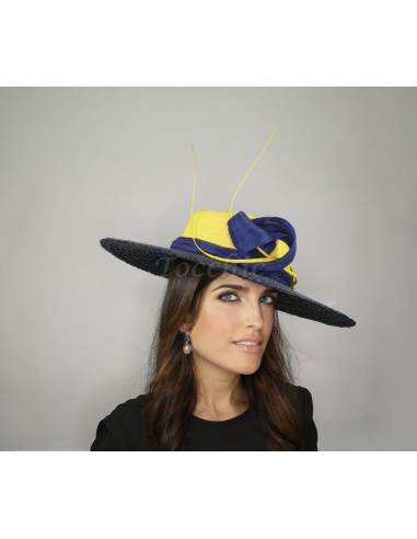 Woman Kentucky derby hat yellow - Wedding hats for women - 6