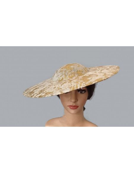 Gold Kentucky derby hat - Wedding hats for women - 6 Gold Kentucky derby hat - Wedding hats for women - 6