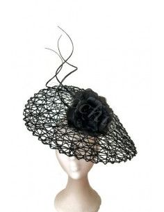 Original Black fascinator hat - Wedding hats for women - 1