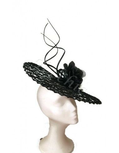 Original Black fascinator hat - Wedding hats for women - 3