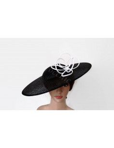 Black and white wedding hat - Wedding hats for women - 1