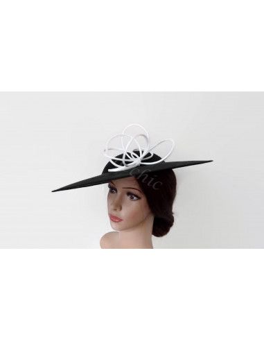 Black and white wedding hat - Wedding hats for women - 2