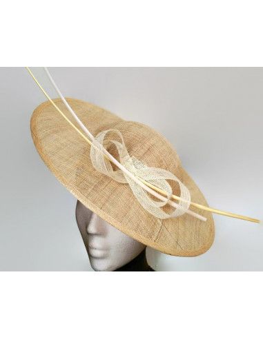Cream and beige wedding hat - Wedding hats for women - 2