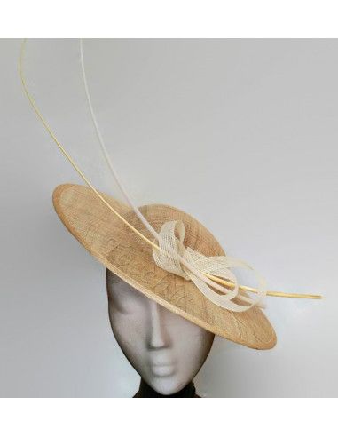 Cream and beige wedding hat - Wedding hats for women - 3