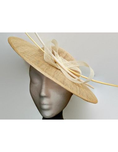 Cream and beige wedding hat - Wedding hats for women - 4